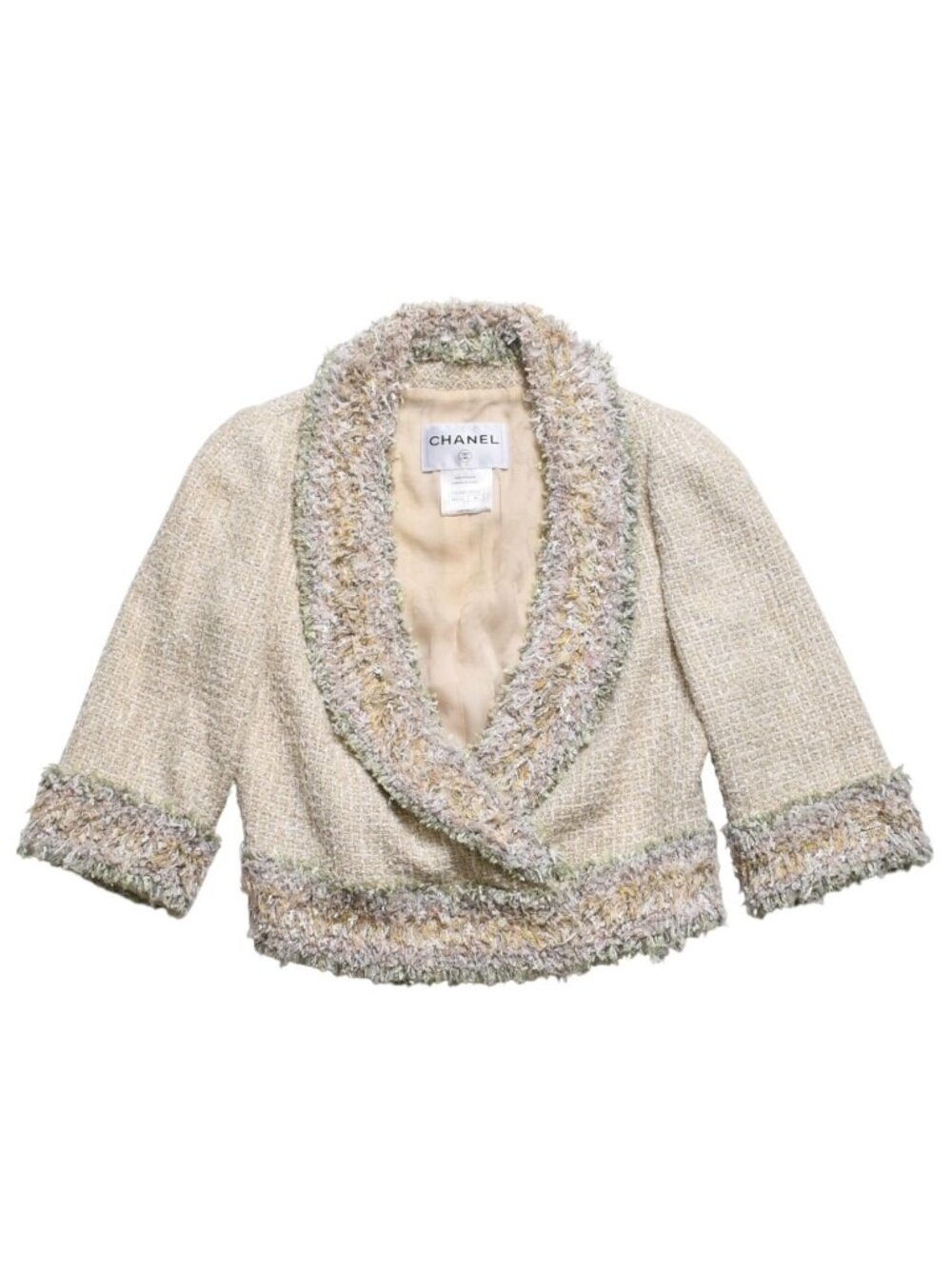 Chanel Set Tweed Jacket Inner Multicolor